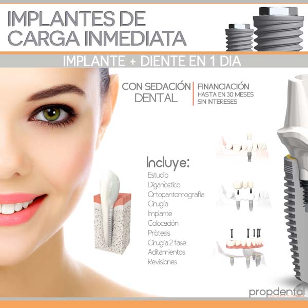 implante y diente en un día